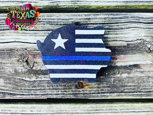 Thin Blue Line Flag Pig Freshie