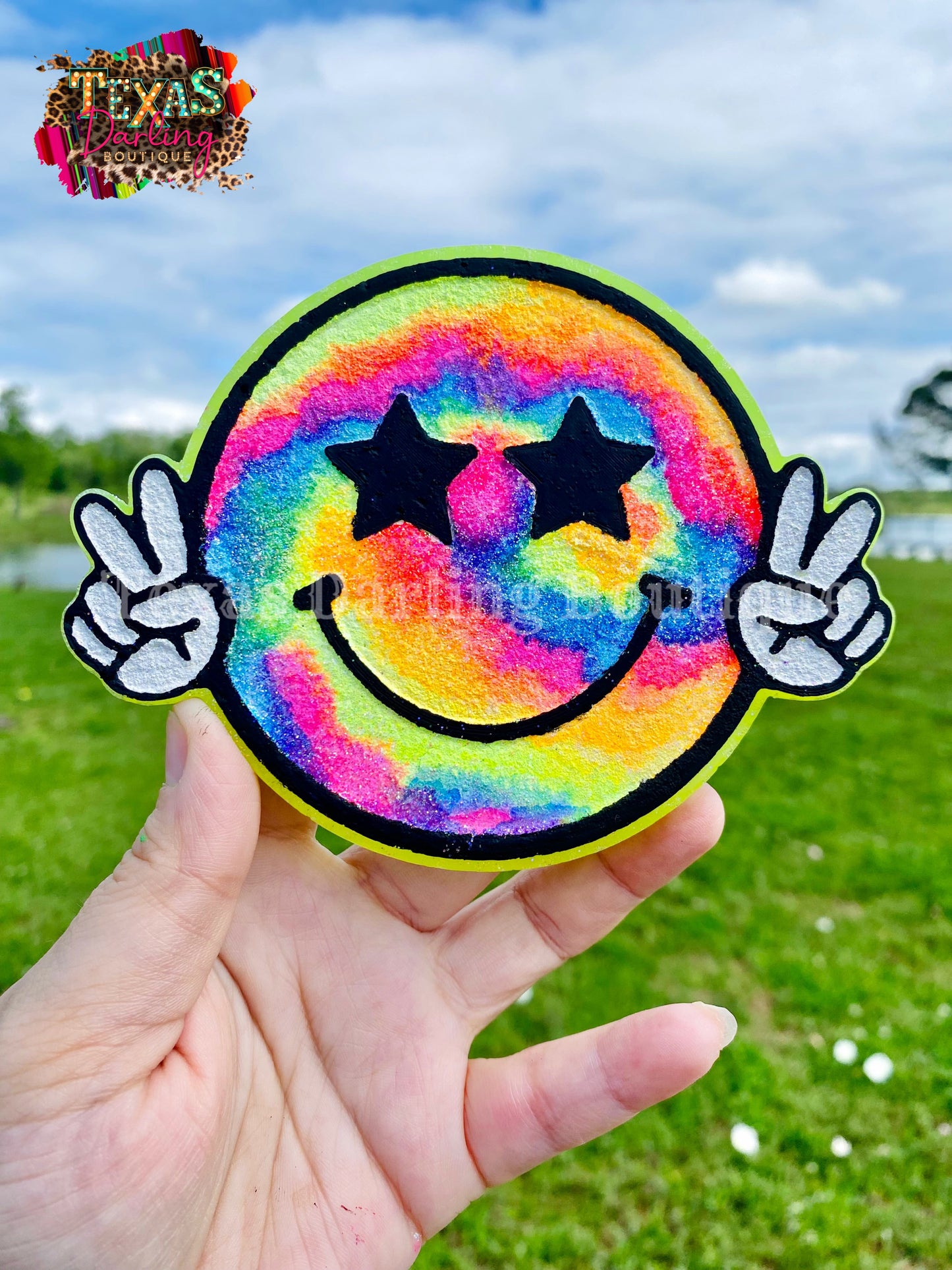 Tie-Dye Peace Smiley Freshie