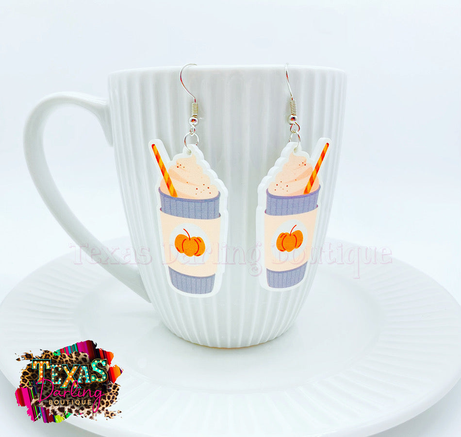 Pumpkin Spice Latte Earrings